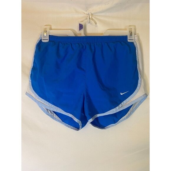 NIKE DRI-FIT WOMENS SIZE SMALL 2/4 RUNNING SHORTS LINED BLUE - Picture 1 of 2